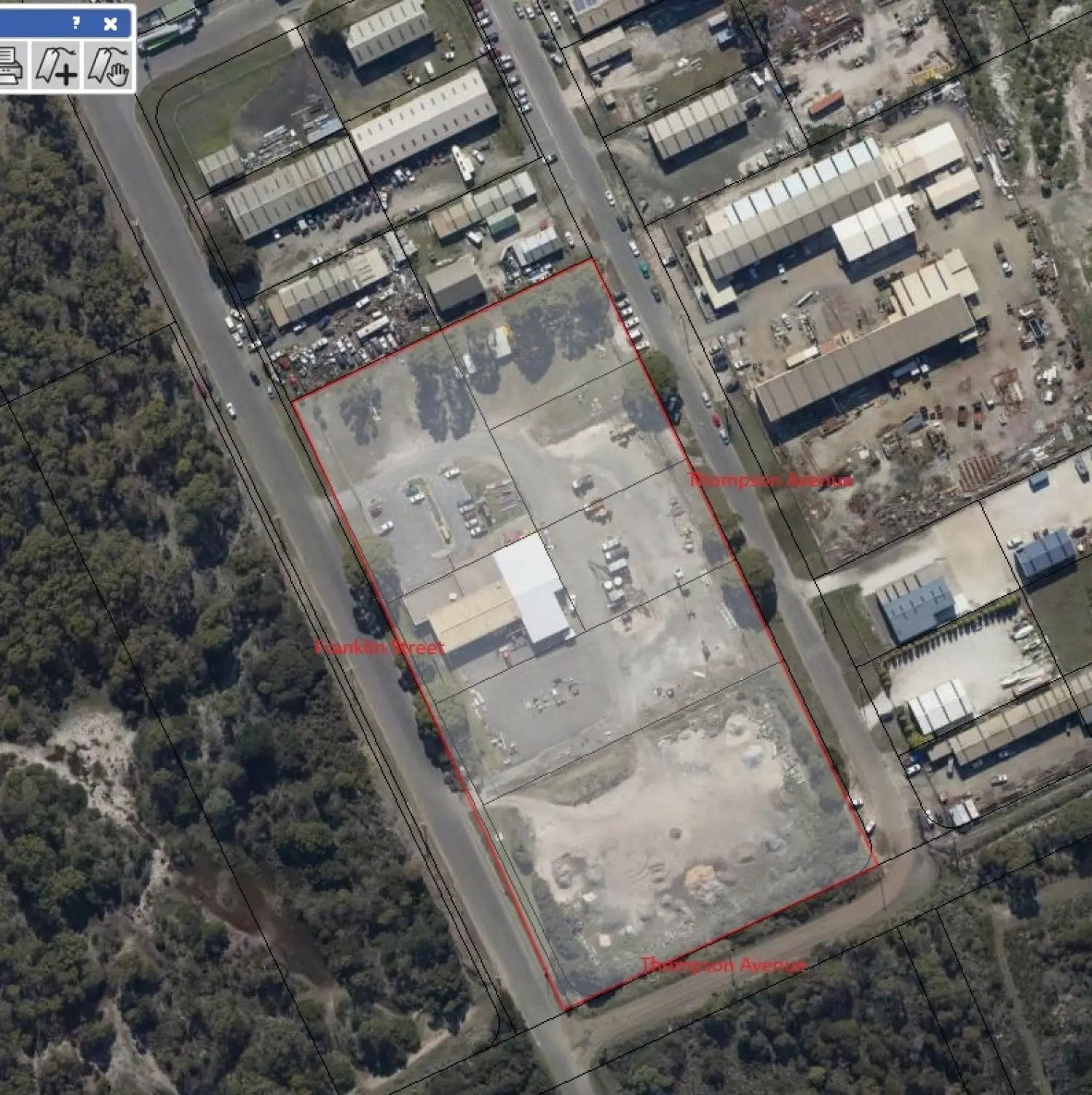 Map of Depot for declaration