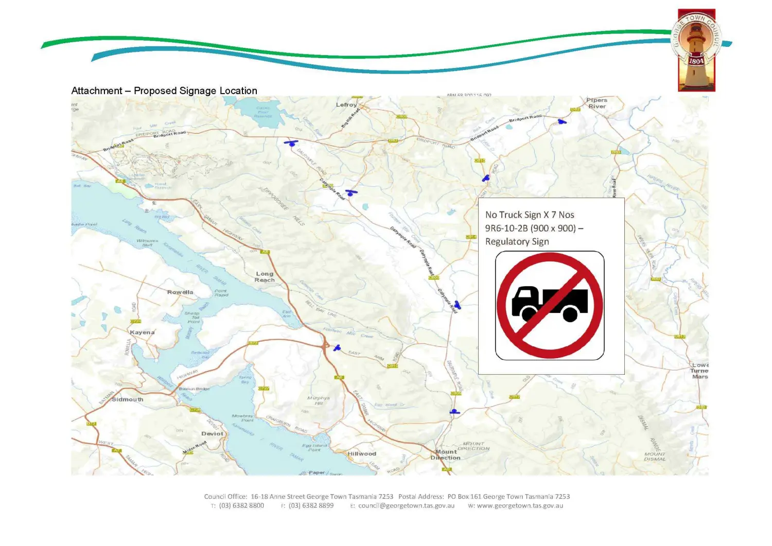 No Truck Sign Map