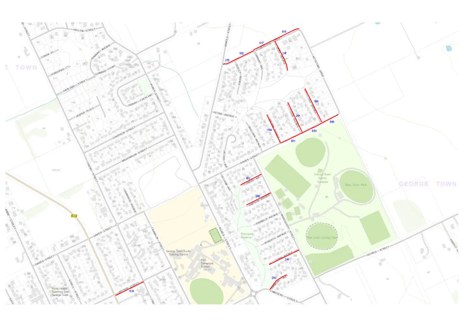 George Town and Hillwood Reseal Location MAP Page 1