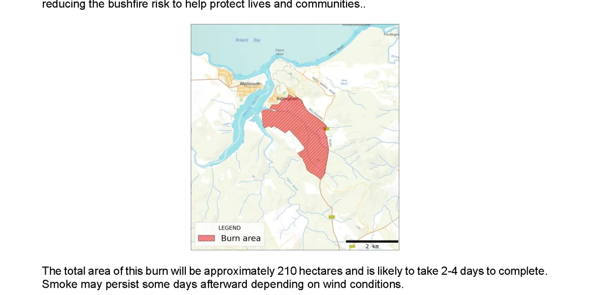 Burn notification BELCA002 AP Bellingham Road Bellingham 22nd May 2026